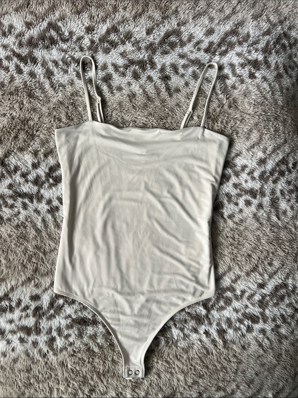 Express Body Contour Cream Stretch Spaghetti-Strap Bodysuit